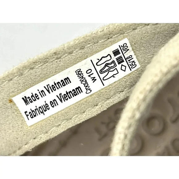 Crocs Leigh II Cross Strap Ankle Wedge Sandals Womens Size 10 Beige Shoes 204950 - Picture 12 of 12